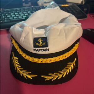 Captain Hat with Gold Embroidery